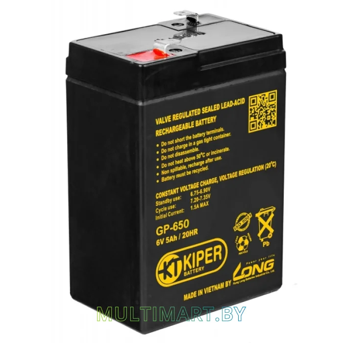 Аккумулятор для ИБП Kiper GP-650 F1 (6В/5 А·ч)
